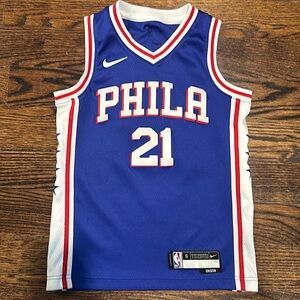 Joel Embiid, Royal Philadelphia 76ers Jersey (100)